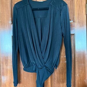 Free People Intimately Free Black Slinky Body Suit XL